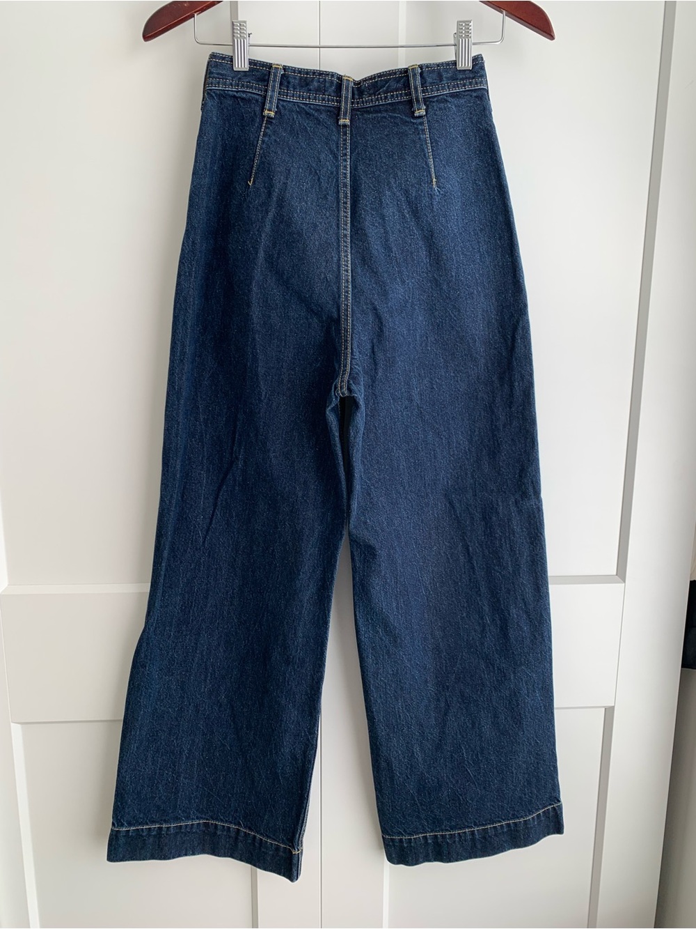 Moussy Azul Jeans High-Rise Wide Leg women’s  Jeans - Dark blue size M - Picture 3 of 10